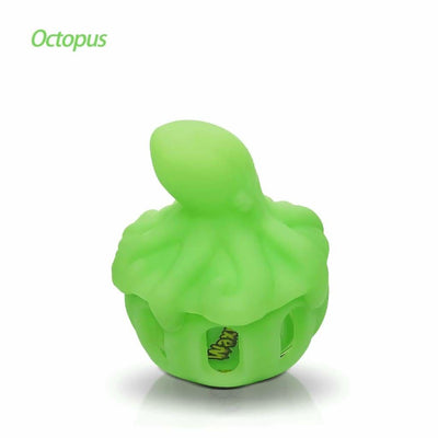 Waxmaid Octopus Silicone Dab Container with Bright Green Octopus-Shaped Toy