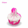 Waxmaid Octopus Silicone Dab Container with Inner Glass Jar - Pink & White Toy Shape