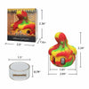 Waxmaid Octopus Silicone Dab Container with colorful swirled red, yellow, and green patterns