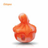 Waxmaid Octopus Silicone Dab Container with Inner Glass Jar - Orange Octopus Toy Figurine