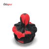 Waxmaid Octopus Silicone Dab Container: Red and black abstract octopus sculpture