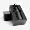 Black cylindrical water bottle or thermos in gift box; compatible with ceramic zirconia mouthpiece