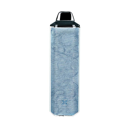 Xvape Aria reusable water bottle with denim texture-perfect for dry herb & concentrate users