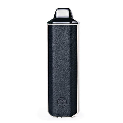 Sleek Xvape Aria: Premium black leather-coated dry herb & concentrate vaporizer