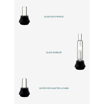 Duxvape V2 Pro clear glass mouthpiece with black rubber base