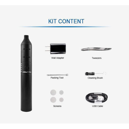 Duxvape V2 Pro black matte aluminum vaporizer with five temperature settings