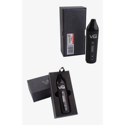 Xvape Vital dry herb vaporizer with black matte finish, ceramic chamber