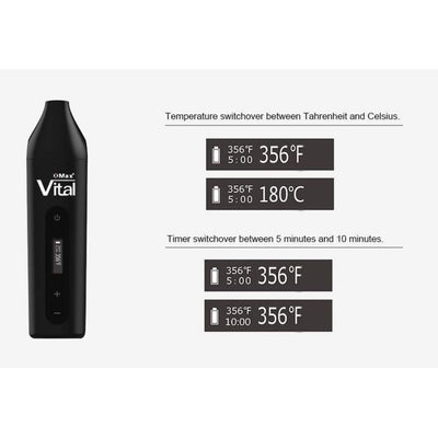 Xvape Vital dry herb vaporizer with ceramic chamber and OLED display
