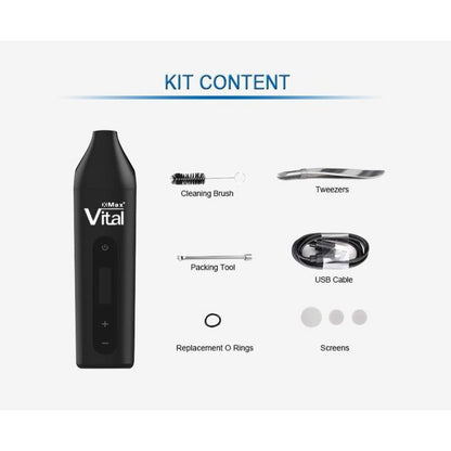 Xvape Vital dry herb vaporizer with ceramic chamber and sleek black matte finish
