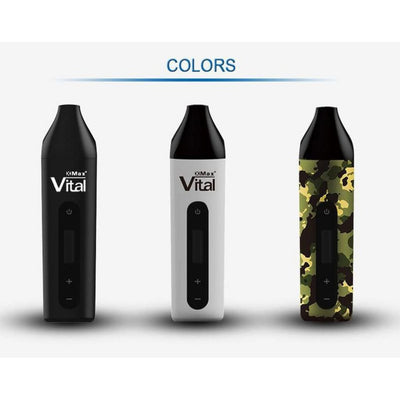 Xvape Vital dry herb vaporizer with ceramic chamber in black, white, green