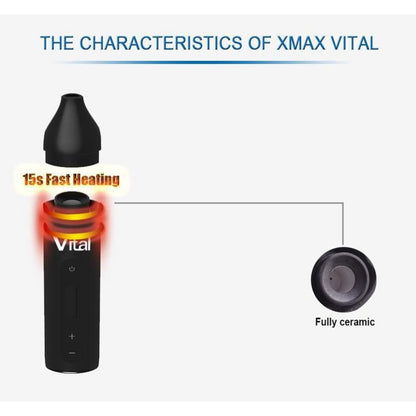 Xvape Vital dry herb vaporizer with ceramic chamber and black mouthpiece