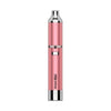 Pink Cylindrical Yocan Evolve Plus Wax Pen With Dual Quartz Wax And Silver Accents