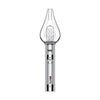 Silver Yocan Flame vaporizer with glass bulb designed for wax concentrates and nectar collectors