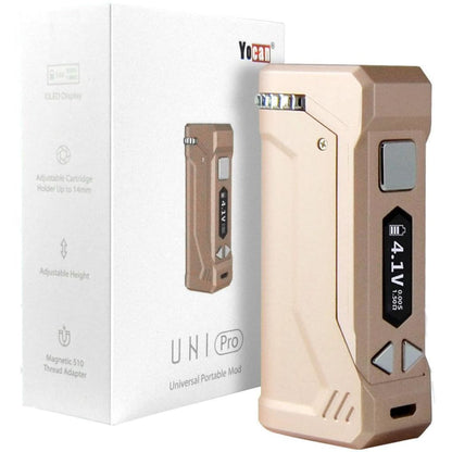 Yocan Uni Pro Beige Electronic Vaping Device with OLED Screen and Universal Portable Mod